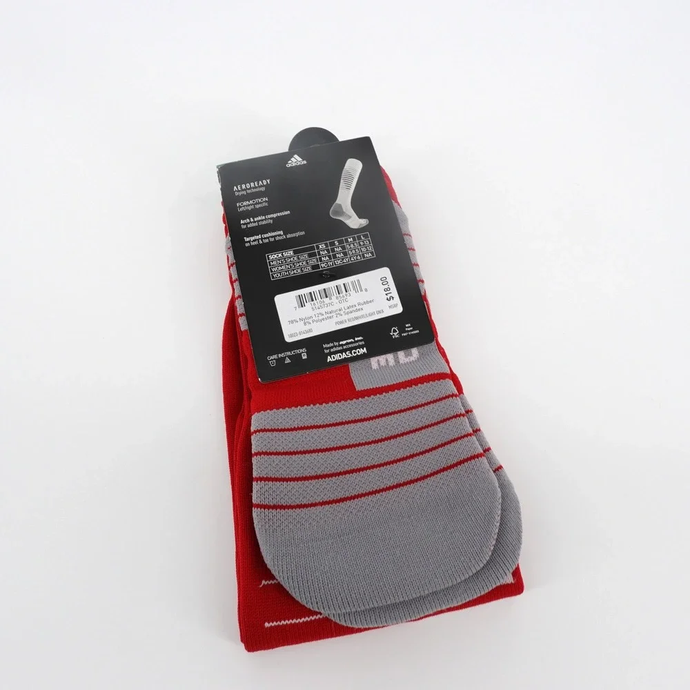 Adidas Soccer Team Speed II Socks Red White Mens Medium AEROREADY NEW